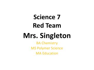 Science 7 Red Team