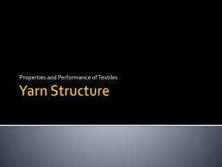Yarn Structure