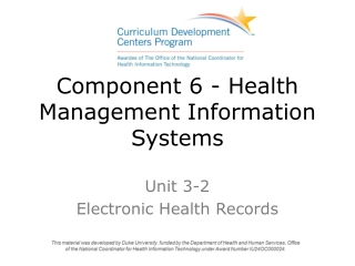 Component 6 - Health Management Information Systems