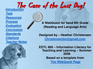 The Case of the Lost Dog!