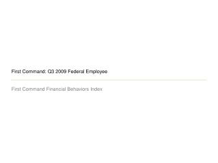 First Command: Q3 2009 Federal Employee