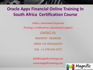 Oracle Apps Financial Online Training In South Africa Certi