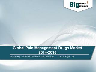 Global Pain Management Drugs Market 2014-2018