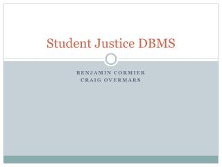 Student Justice DBMS