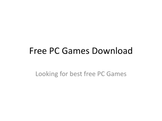 Free PC Games Download