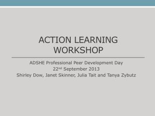 Action learning workshop