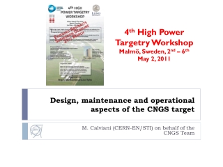 Design, maintenance and operational aspects of the CNGS target