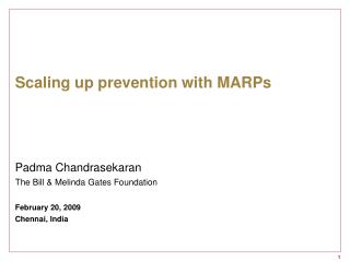 Scaling up prevention with MARPs