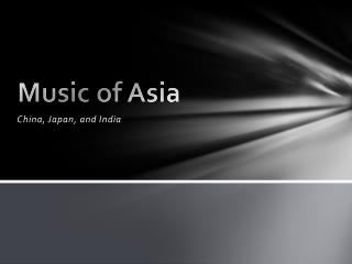 Music of Asia