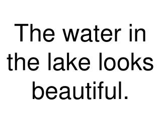The water in the lake looks beautiful.