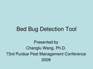Bed Bug Detection Tool