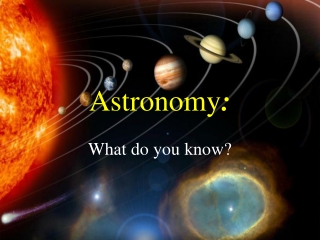 Astronomy :