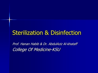 Sterilization & Disinfection