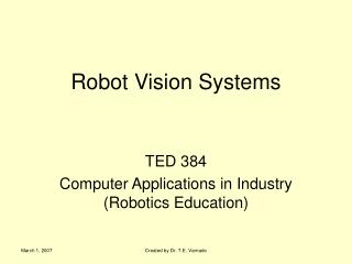 Robot Vision Systems