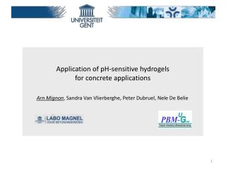 Application of pH- sensitive hydrogels for concrete applications