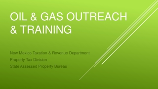 Oil & gas outreach & training