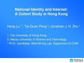 National Identity and Internet: A Cohort Study in Hong Kong