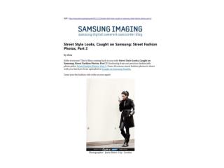 Street Style Looks, Caught on Samsung - Street Fashion Photo