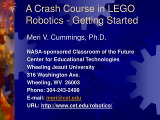 A Crash Course in LEGO Robotics - Getting Started