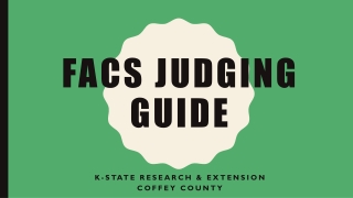 Facs judging guide