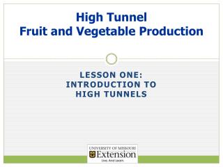 High Tunnel Fruit and Vegetable Production