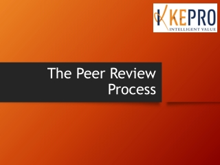 The Peer Review Process