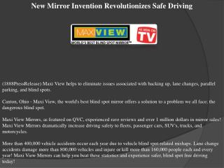 New Mirror Invention Revolutionizes Safe Driving