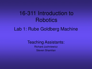 Lab 1: Rube Goldberg Machine