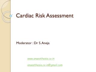 Cardiac Risk Assessment