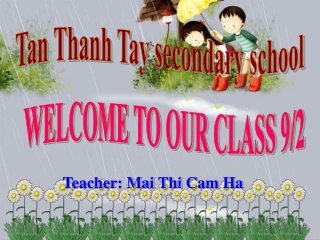 Teacher: Mai Thi Cam Ha