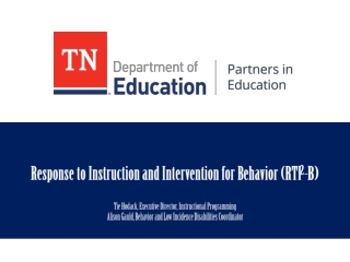 Response to Instruction and Intervention for Behavior (RTI 2 -B)