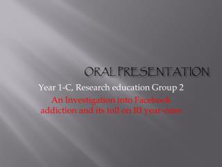Oral PRESENTATION