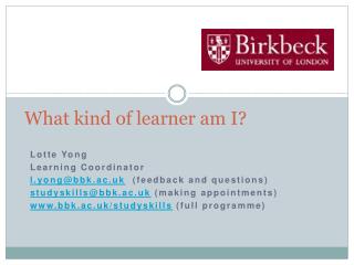 What kind of learner am I?