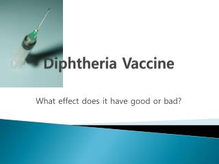 Diphtheria Vaccine