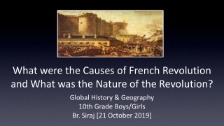 What were the Causes of French Revolution and What was the Nature of the Revolution?