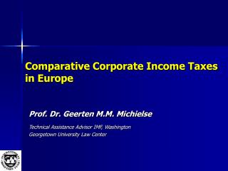 Comparative Corporate Income Taxes in Europe