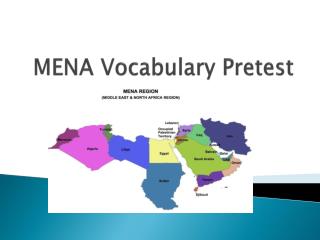 MENA Vocabulary Pretest