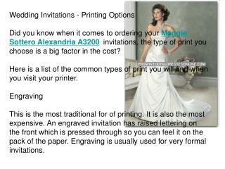 Wedding Invitations - Printing Options