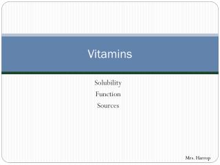 Vitamins