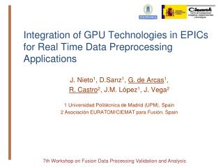 Integration of GPU Technologies in EPICs for Real Time Data Preprocessing Applications