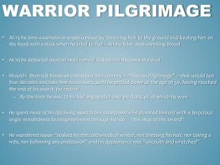 Warrior Pilgrimage