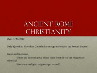 Ancient Rome Christianity
