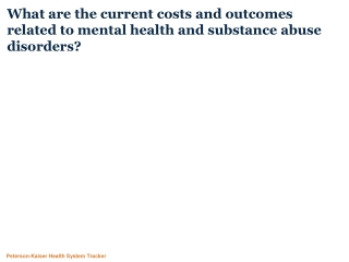 What are the current costs and outcomes related to mental health and substance abuse disorders?