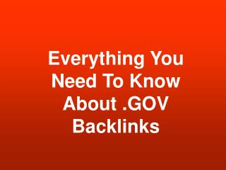 GOV Backlinks