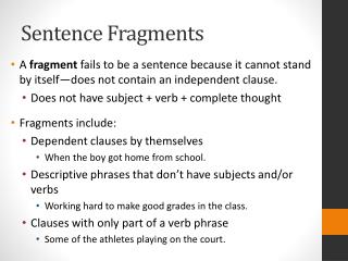 fragment sentence checker