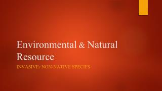 Environmental & Natural Resource