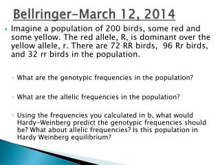 Bellringer -March 12, 2014