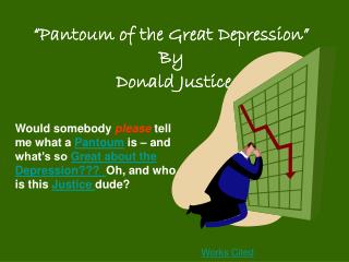 “Pantoum of the Great Depression” By Donald Justice