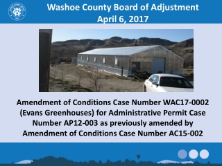 Washoe County Board of Adjustment April 6, 2017