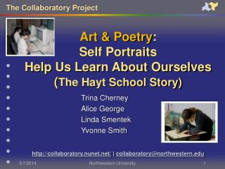 Art & Poetry : Self Portraits Help Us Learn About Ourselves ( The Hayt School Story)